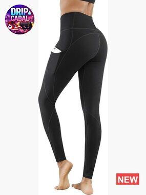 High Waist Yoga Pants with Pockets Tummy Control 4 Way Stretch Workout Leggings